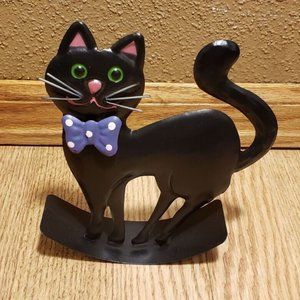 Black Cat Figure  Halloween  Decor  Rocks